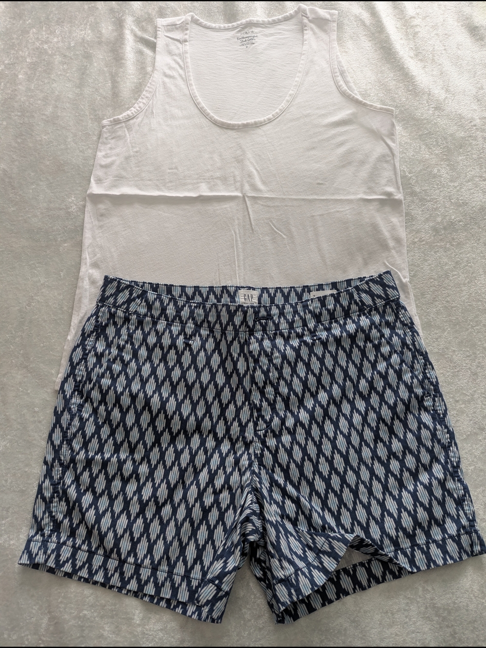 GAP Shorts and J.Crew Tank Top